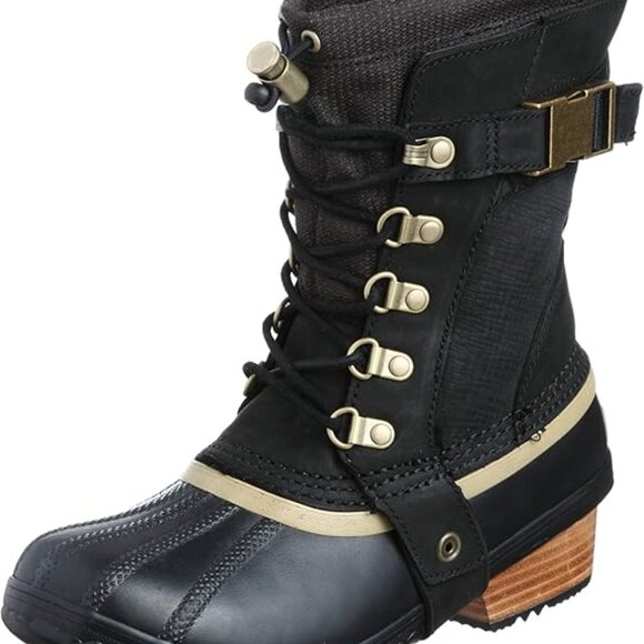 SOREL Womens Conquest Mid-Calf Boots in Black - Picture 3 of 16
